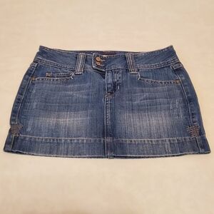 Aeropostale Vintage Y2K 1/2 Denim Mini Skirt